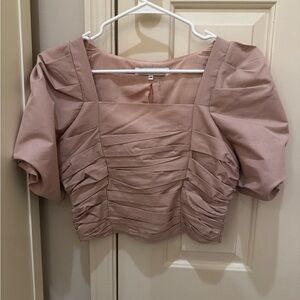 Endless Rose Blush Ruched Crop Top
